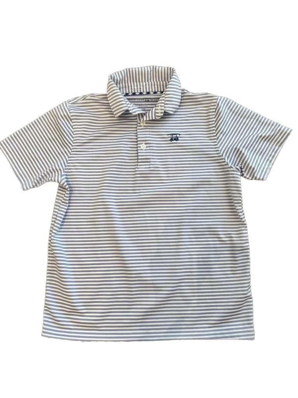 Bald Head Blues Striped Performance Polo Shirt Size 10